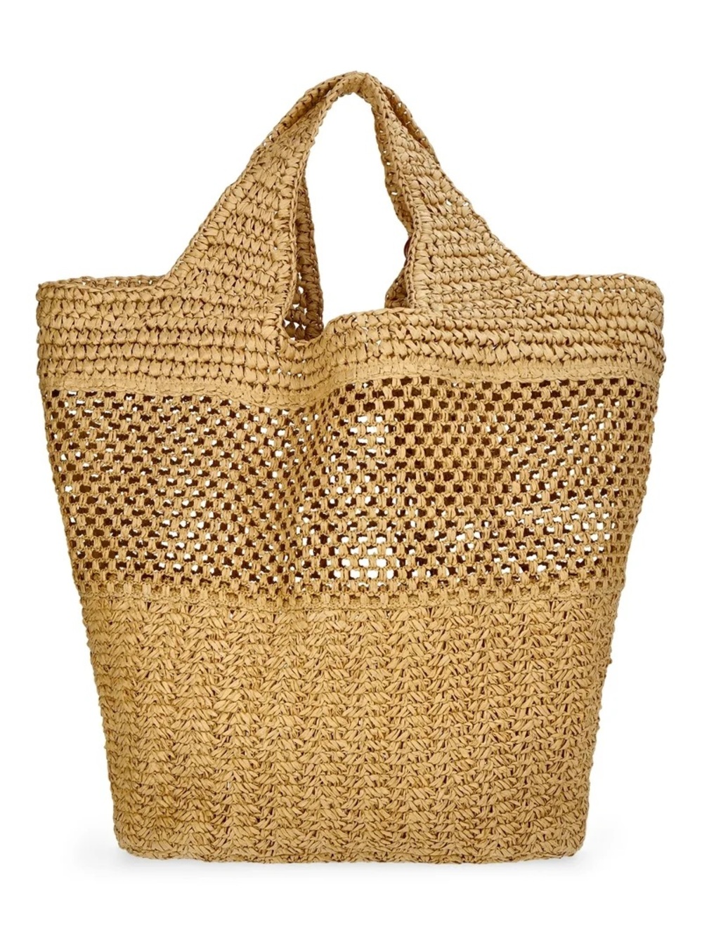 Time and Tru Women's Straw Tulip Tote Bag NWT - Picture 2 of 4